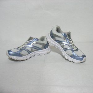Ryka Mesh Lace-Up Memory Foam Walking Sneakers Powder Blue & White US 7.5M